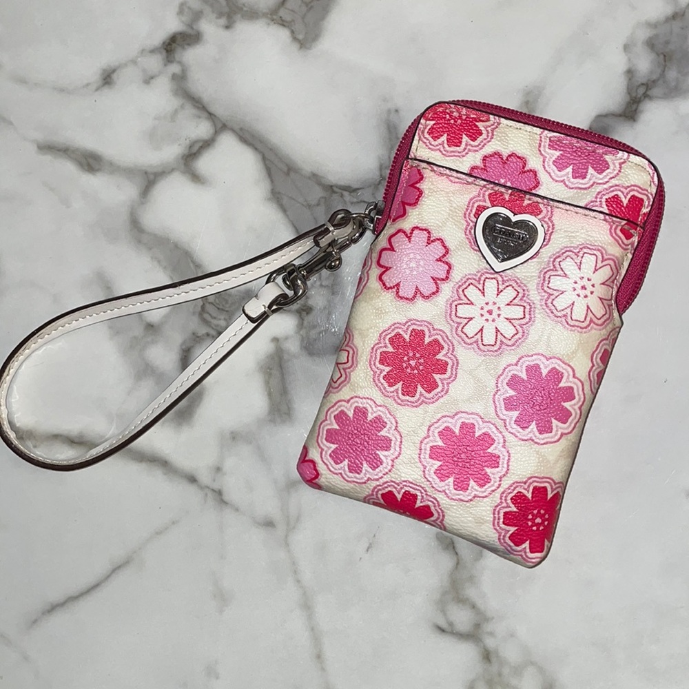 Coach Floral Wristlet